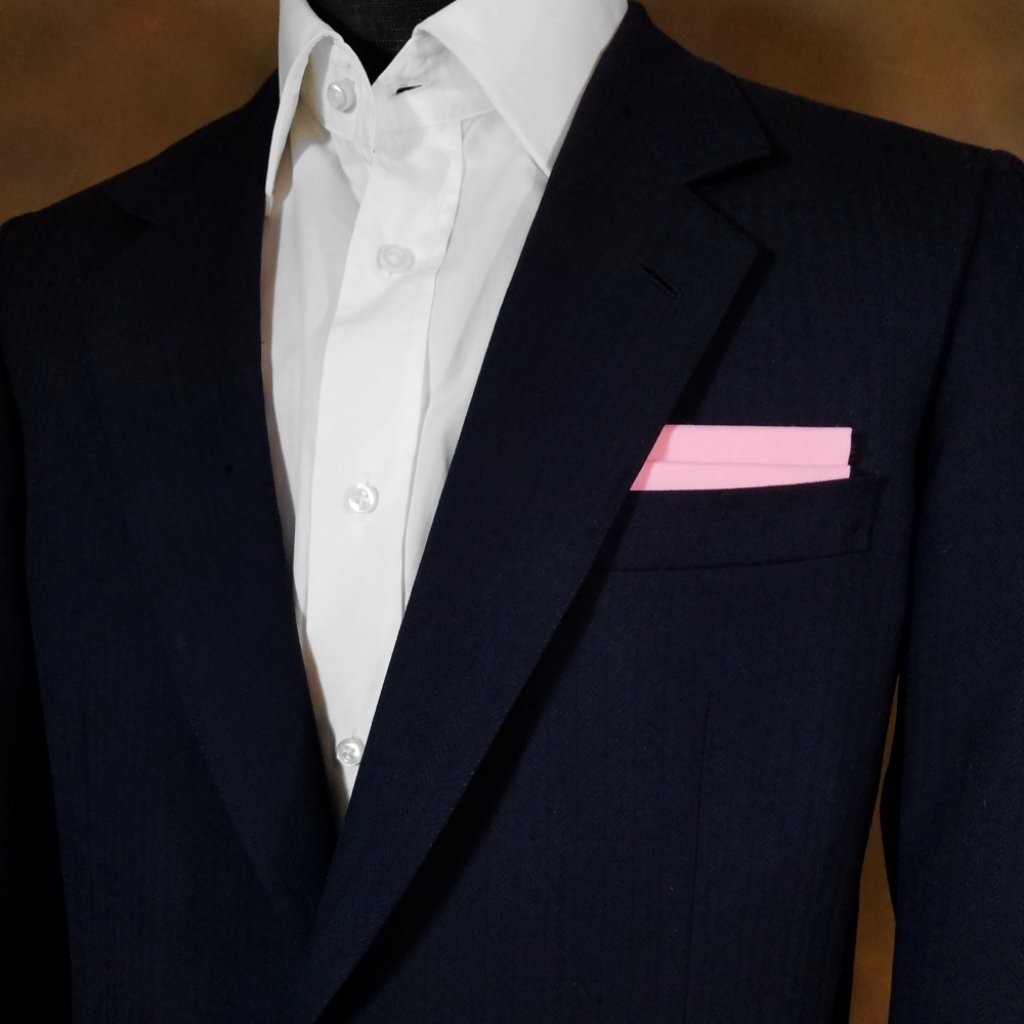 New Pink 100 Cotton PreFolded Pocket Square Handkerchief Insert